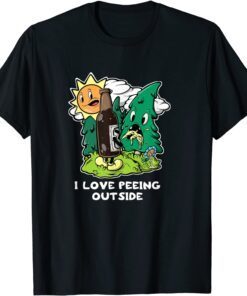 I Love Peeing Outside Retro Camping Drinking Hiking Tee Shirt