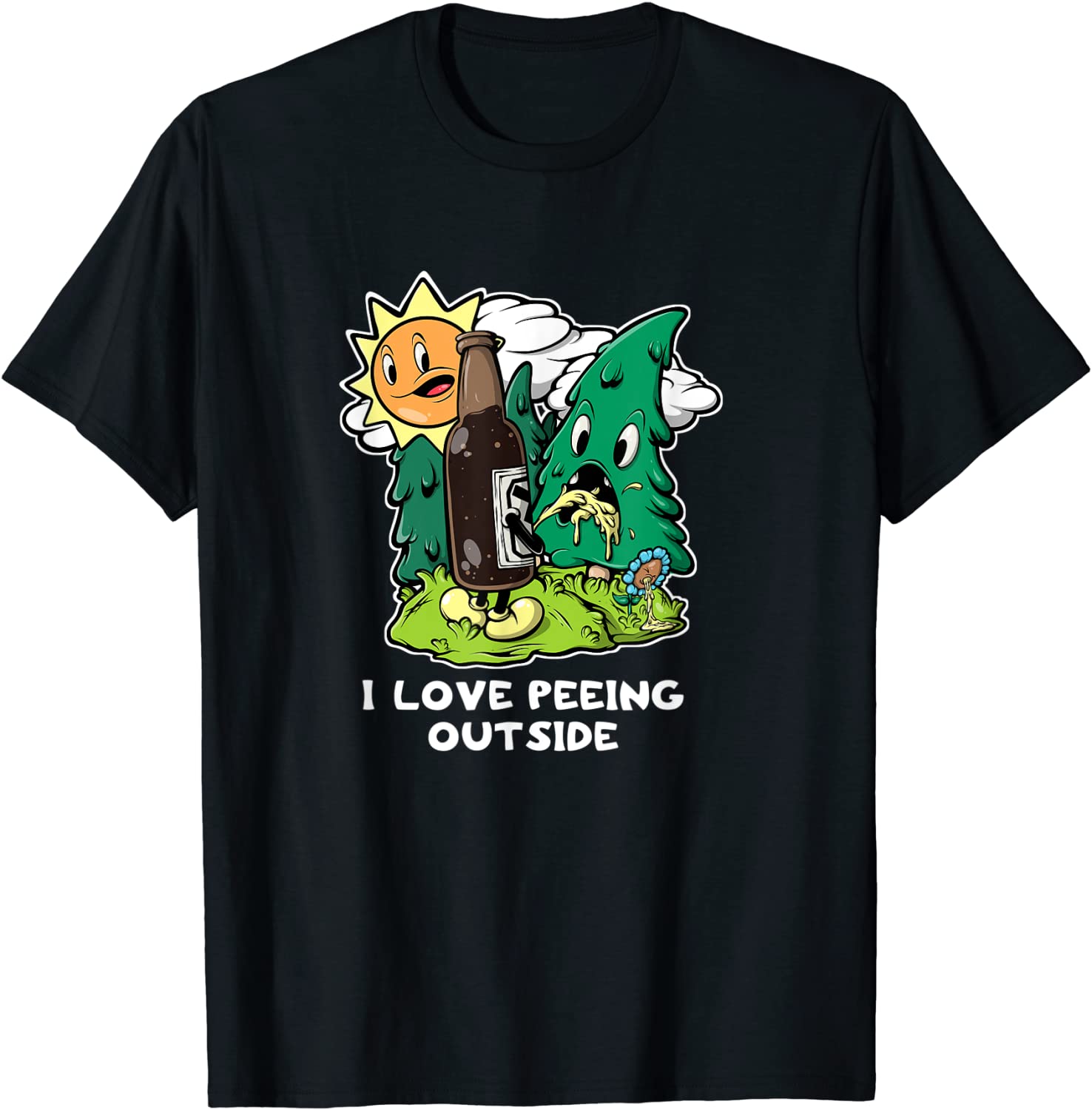 I Love Peeing Outside Retro Camping Drinking Hiking Tee Shirt I Love Peeing Outside Retro Camping Drinking Hiking Tee Shirt