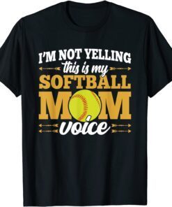 Im Not Yelling This Is My Softball Mom Voice Love Leopard T-Shirt