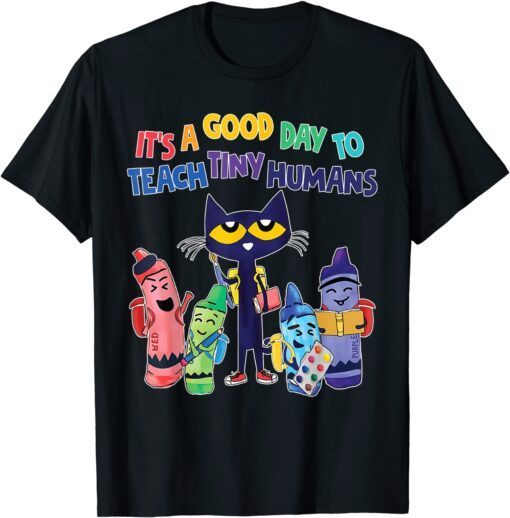 It's A Good Day To Teach Tiny Humans Cat Teacher Lover Tee Shirt