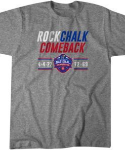 Kansas Basketball Rock Chalk Comeback Tee Shirt