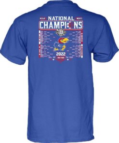 Kansas Jayhawks 2022 Basketball National Champions Bracket Tee Shirt