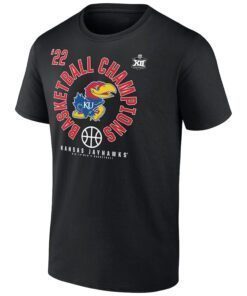 Kansas Jayhawks 2022 Big 12 Basketball Conference Tournament Champions Tee Shirt