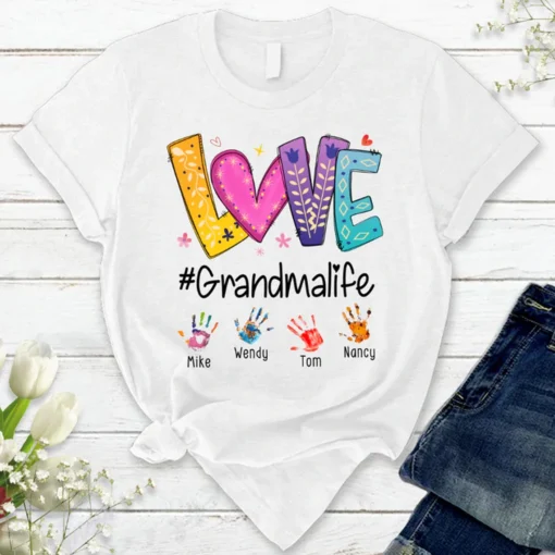 Love Grandma Life Mother's Day Tee Shirt