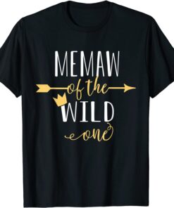 Memaw Of the Wild One Daughter Matching Family Tee Shirt