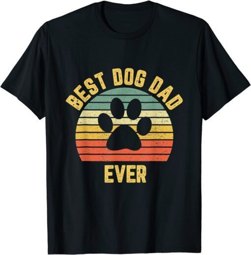 Mens Vintage Dog Dad Cool Father's Day Tee Shirt