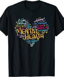 Mental Health Awareness Depression Pullover Heart Tee Shirt