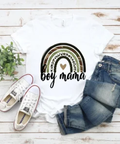Mother Of A Boy Rainbow Mothers Day Tee Shirt