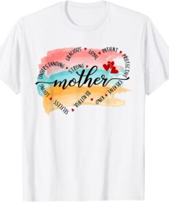 Mother's Day Cool Mothers Day With Hearts Tee Shirt