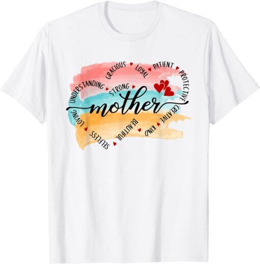 Mother's Day Cool Mothers Day With Hearts Tee Shirt