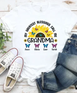 My Greatest Blessing Call Me Grandma Tee Shirt