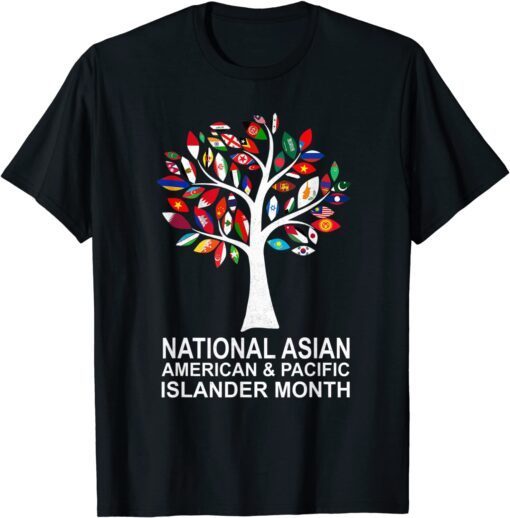 National Asian American Pacific Islander Heritage Month Tree Tee Shirt