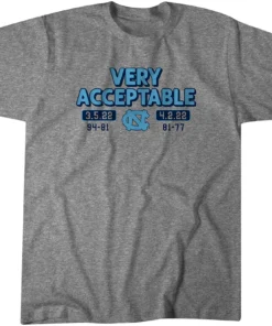 North Carolina Basketball Very Acceptable Tee T-Shirt