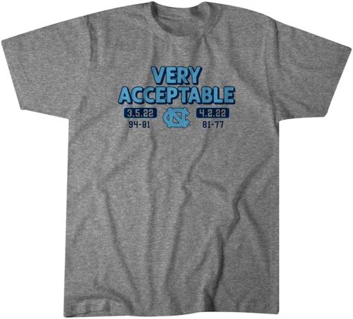 North Carolina Basketball Very Acceptable Tee T-Shirt