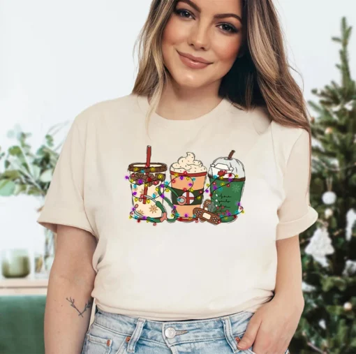 Nurse Christmas Coffee Tee Shirt