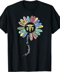 Occupational Therapy OT Therapist, Inspire OT Month Flower Tee Shirt