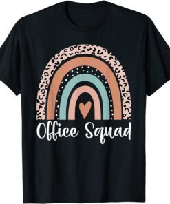 Office Squad Rainbow Administrative Assistants School Team Tee Shirt