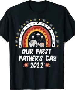 Our First Father's Day 2022 Elephant Dad & Baby Matching Tee Shirt