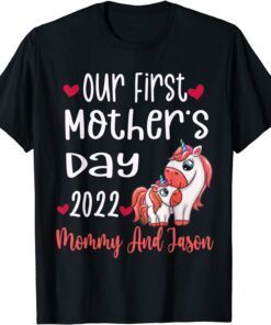 Our First Mother's Day outfit Unicorn Mom and Baby matching Tee Shirt