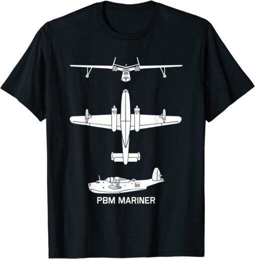 PBM Mariner American WW2 Patrol Bomber Flying Boat Tee Shirt