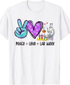 Peach Love Lab Week 2022 Laboratory Tech Technologist T-Shirt