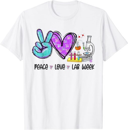 Peach Love Lab Week 2022 Laboratory Tech Technologist T-Shirt