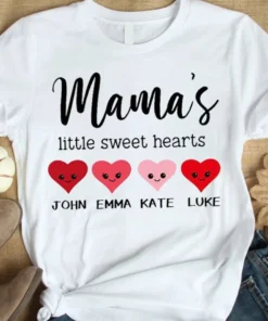 Personalized Mama's Little Sweet Hearts Tee Shirt