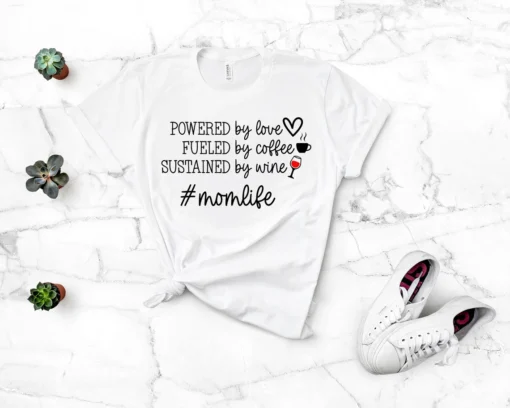 Powered By Love Fueled By Coffee Sustained By Love Tee Shirt