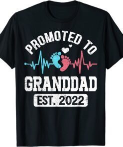 Promoted To Granddad EST 2022 Pregnancy Announcement Tee Shirt