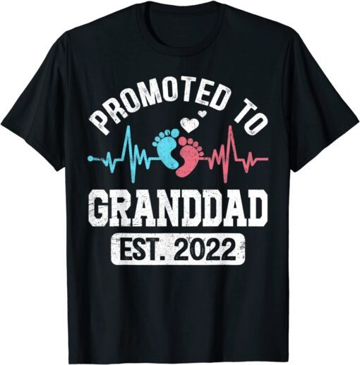 Promoted To Granddad EST 2022 Pregnancy Announcement Tee Shirt