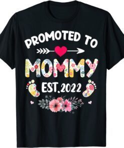 Promoted To Mommy 2022 New Pregnancy Mom Mother's Day Tee Shirt