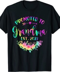 Promoted to Grandma Est 2022 Tie Dye Mothers Day For Grandma Tee Shirt