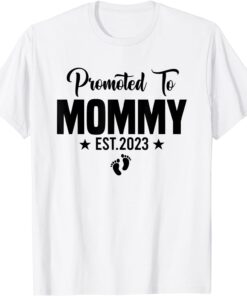 Promoted to Mommy Est 2022 Vintage First Time Mom Mama Tee Shirt