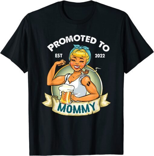 Promoted to Mommy Est 2022 first Time Grandma mothers day Tee Shirt