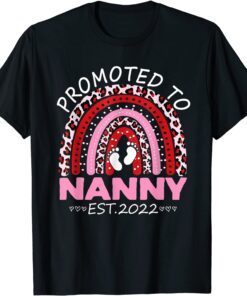 Promoted to Nanny Est 2022 First Time Nanny Tee Shirt