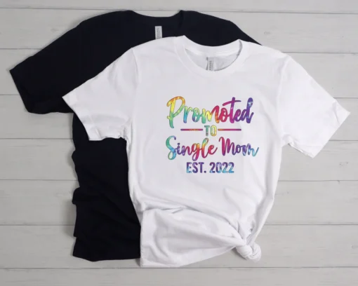 Promoted to Single Mom Est. 2022 Mothers Day Tee Shirt