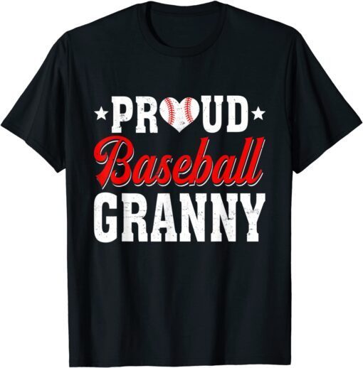 Proud Baseball Granny Sport Lover Mothers Day Tee Shirt