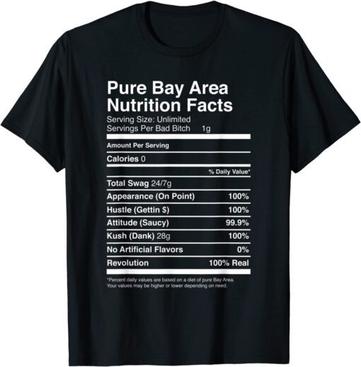 Pure Bay Area Nutrition Facts Northern California Hyphy Tee Shirt