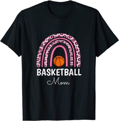 Rainbow Pink Basketball Mom Ball Mama Mother's Day 2022 Tee Shirt