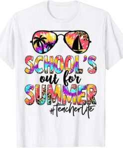 Retro Last Day Of School Schools Out For Summer Teacher Life Tee Shirt