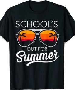 Retro Last Day Of School Schools Out For Summer Teacher Tee Shirt