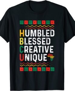 Retro Vintage HBCU Humbled Blessed Creative Unique African Tee Shirt