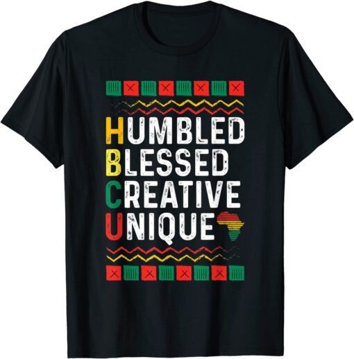 Retro Vintage HBCU Humbled Blessed Creative Unique African Tee Shirt