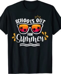 Schools Out For Summer Vintage Sunglasses For Teacher Tee Shirt