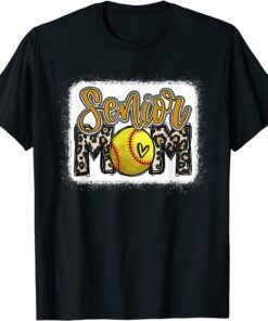 Senior Softball Mom Leopard Mother's Day 2022 Tee Shirt