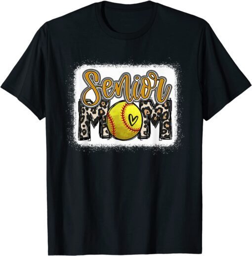 Senior Softball Mom Leopard Mother's Day 2022 Tee Shirt