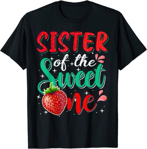 Sister Of The Sweet One Birthday Party theme Matching Family Tee Shirt