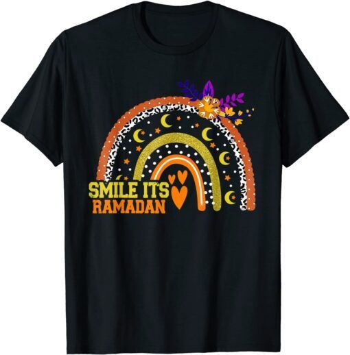 Smile Ramadan Rainbow, Muslim Eid Mubarak Islamic Ramadan Tee Shirt