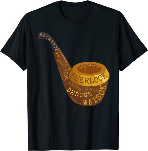 Smoking Pipe - Novelty Sherlock Holmes Tee Shirt