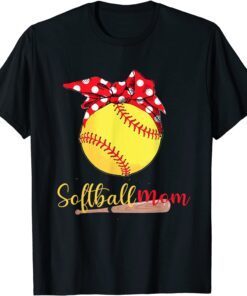 Softball Mom Leopard Mother's Day Mother's 2022 Tee Shirt